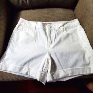 3/10 Short shorts white  stretch